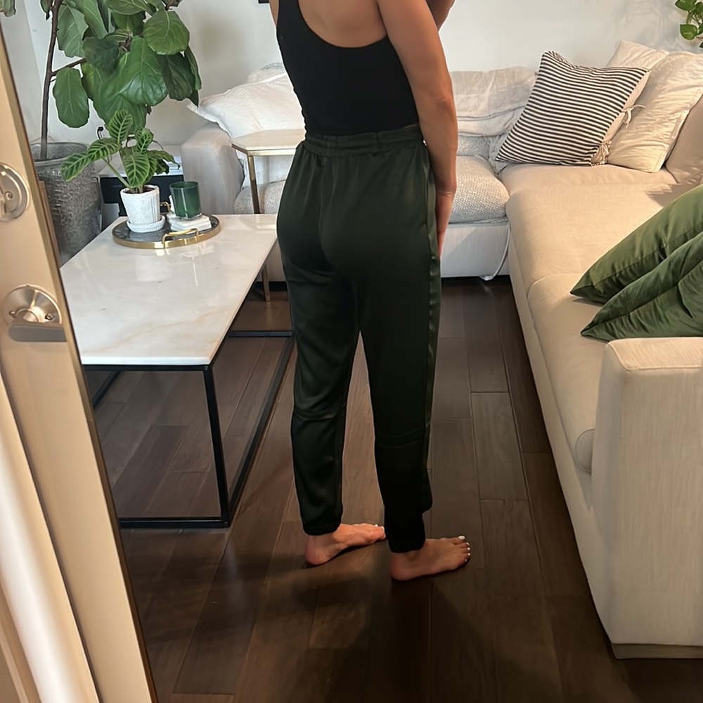 Women's Dark Green Jogger Pants - Picture 3 of 8